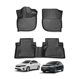 (Honda City 2021-2025) Pisos Rígidos Calce Perfecto Tipo Bandeja Antiderrame