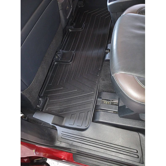 (Nissan Pathfinder 2022-2026+) Pisos Rígidos Calce Perfecto Tipo Bandeja Antiderrame (1era+2da+3era Fila de Asientos)