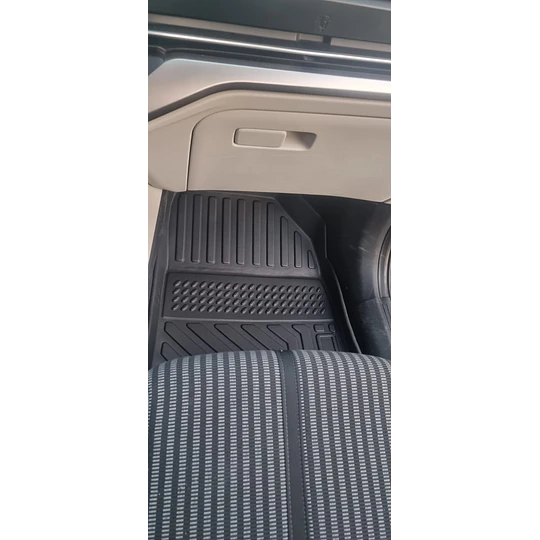 (Kia Carens 2022-2025+) Pisos Rígidos Calce Perfecto Tipo Bandeja Antiderrame (1era+2da+3era Fila de Asientos)