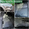 (Hyundai Santa Fe del 2013 al 2017) Pisos Rígidos Calce Perfecto Tipo Bandeja Antiderrame (1era+2da Fila de Asientos)