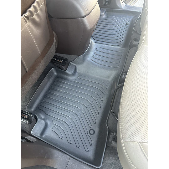 (Hyundai Santa Fe del 2013 al 2017) Pisos Rígidos Calce Perfecto Tipo Bandeja Antiderrame (1era+2da Fila de Asientos)