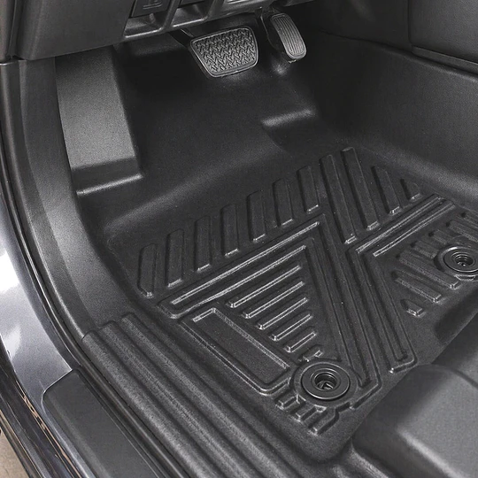 (Toyota Land Cruiser Prado 2010-2023) Pisos Rígidos Calce Perfecto Tipo Bandeja Antiderrame (1era+2da+3era Fila de Asientos)