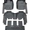 (Toyota Land Cruiser Prado 2010-2023) Pisos Rígidos Calce Perfecto Tipo Bandeja Antiderrame (1era+2da+3era Fila de Asientos)