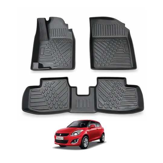 (Suzuki Swift / Dzire 2011-2018) Pisos Rígidos Calce Perfecto Tipo Bandeja Antiderrame