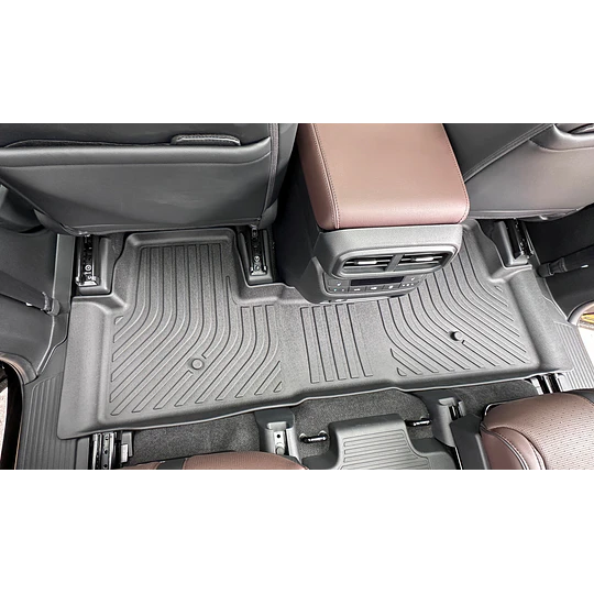 (Honda Pilot 2023-2026+) Pisos Rígidos Calce Perfecto Tipo Bandeja Antiderrame (1era+2da+3era Fila de Asientos)
