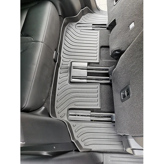 (Mazda CX9 2017+) Pisos Rígidos Calce Perfecto Tipo Bandeja Antiderrame (1era+2da+3era Fila de Asientos)