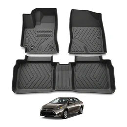 (Toyota Corolla Sedán 2014-2019) Pisos Rígidos Calce Perfecto Tipo Bandeja Antiderrame