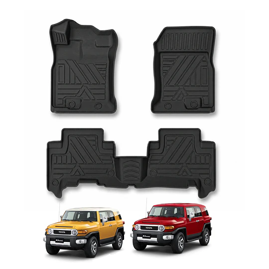 (Toyota FJ Cruiser 2006-2022) Pisos Rígidos Calce Perfecto Tipo Bandeja Antiderrame