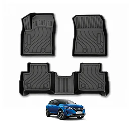 (Nissan Qashqai 2023+) Pisos Rígidos Calce Perfecto Tipo Bandeja Antiderrame