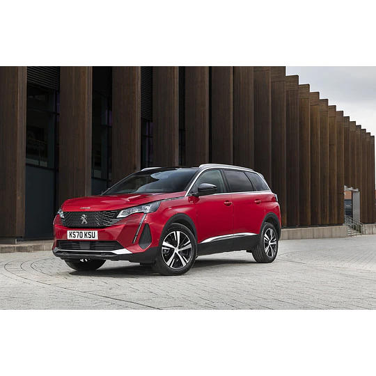 (Peugeot 5008 del 2017-2024) Pisos Rígidos Calce Perfecto Tipo Bandeja Antiderrame (1era+2da Fila de Asientos)