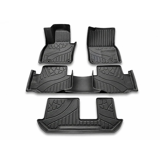 (Mazda CX90 del 2024+) Pisos Rígidos Calce Perfecto Tipo Bandeja Antiderrame (1era+2da+3era Fila de Asientos)