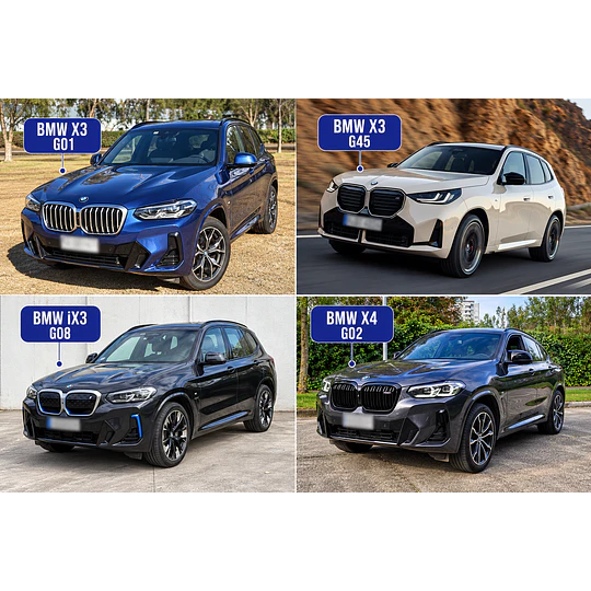 (BMW X3 / iX3 / X4 2018-2027+) Pisos Rígidos Calce Perfecto Tipo Bandeja Antiderrame