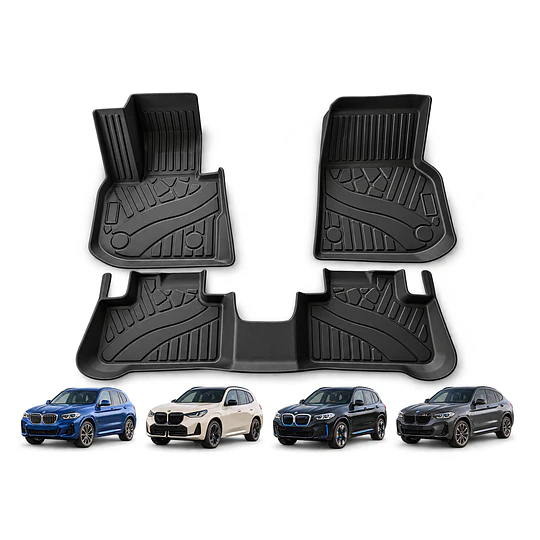 (BMW X3 / iX3 / X4 2018-2027+) Pisos Rígidos Calce Perfecto Tipo Bandeja Antiderrame