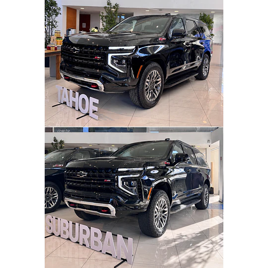 (Chevrolet Tahoe / Suburban 2021-2027+) Pisos Rígidos Calce Perfecto Tipo Bandeja Antiderrame (1era+2da+3era Fila de Asientos)