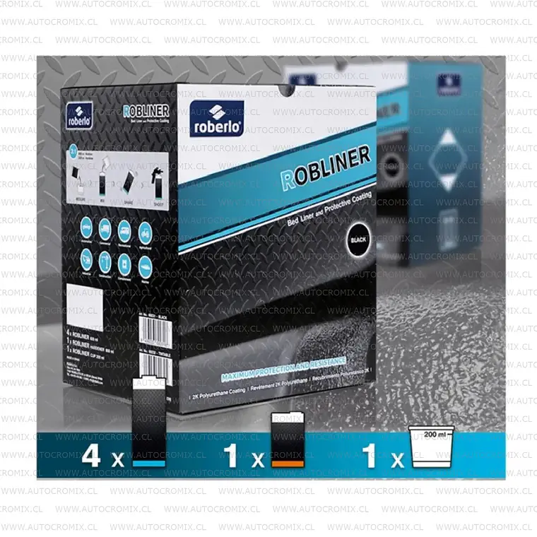 Anticorrosivos - Roberlo Robliner Kit 4X600Ml + 1X800Ml Negro 1