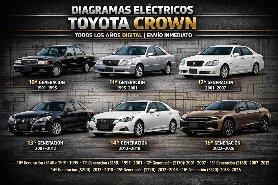 Diagramas Eléctricos Toyota Crown Todos los Años Digital | Envío Inmediato 1