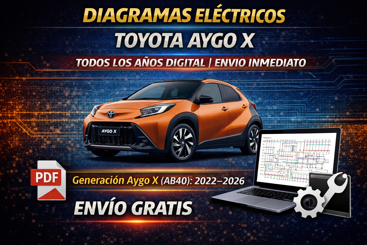 Diagramas Eléctricos Toyota Aygo X Todos los Años Digital | Envío Inmediato 1