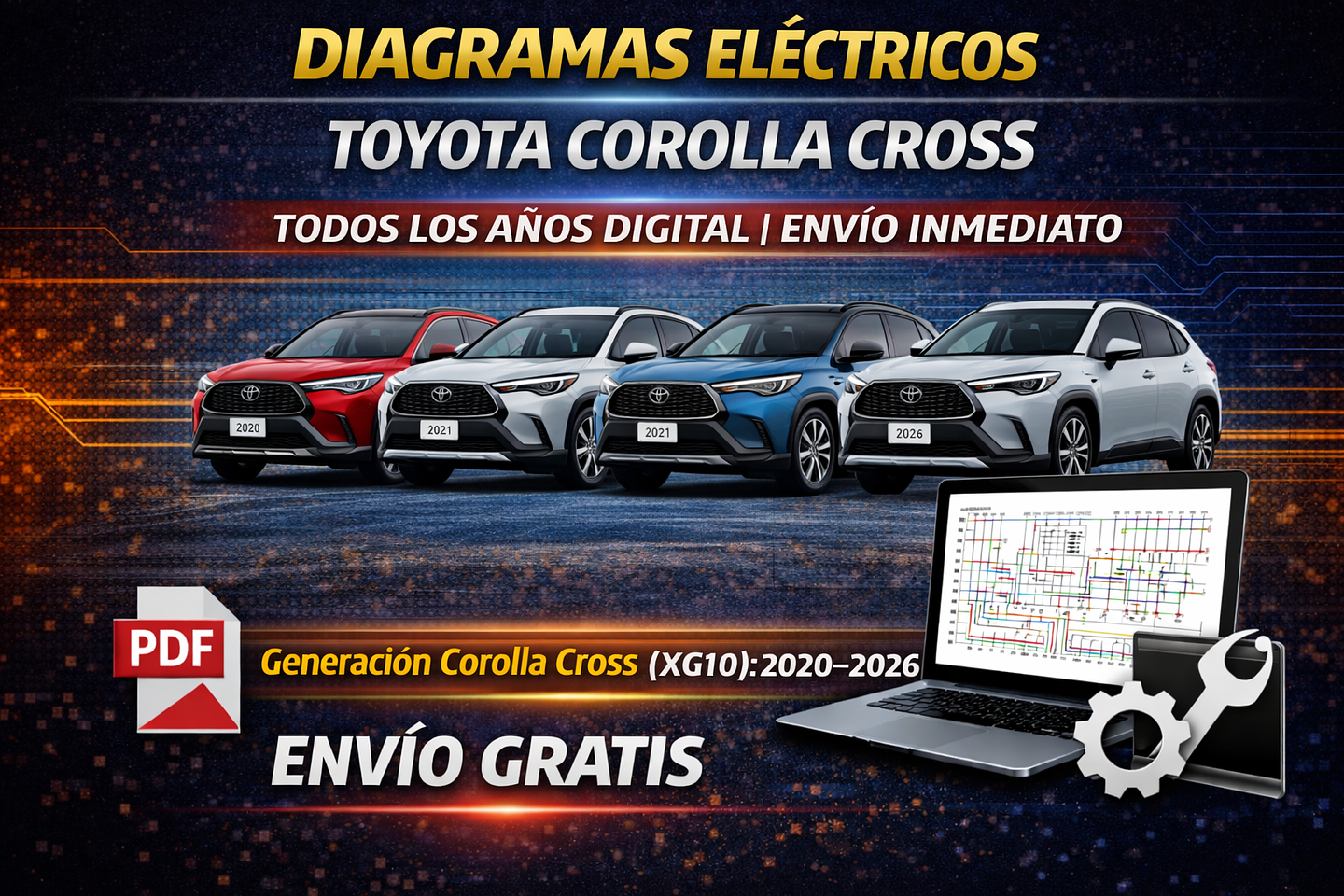Diagramas Eléctricos Toyota Corolla Cross Todos los Años Digital | Envío Inmediato 1