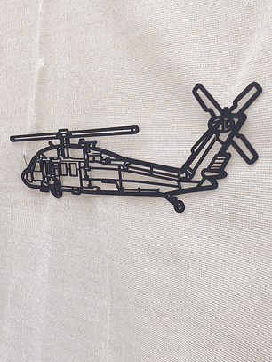 Silueta Retrato Helicoptero UH-60 Black Hawk