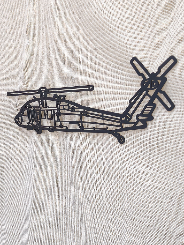 Silueta Retrato Helicoptero UH-60 Black Hawk 2