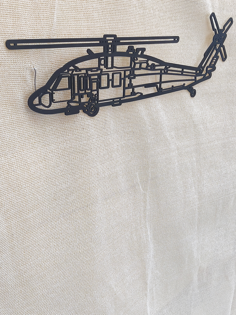 Silueta Retrato Helicoptero UH-60 Black Hawk 3