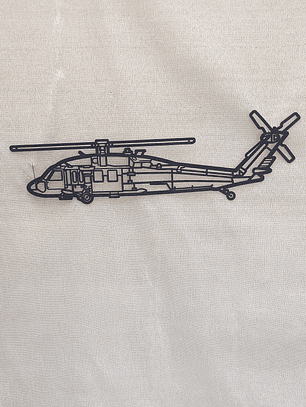 Silueta Retrato Helicoptero UH-60 Black Hawk