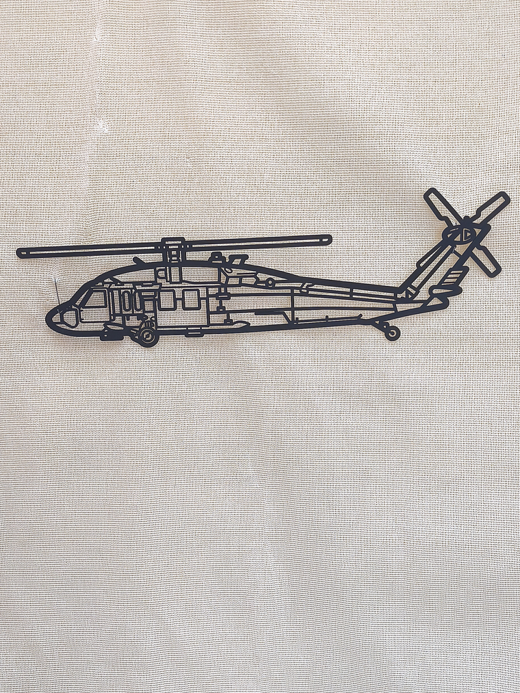 Silueta Retrato Helicoptero UH-60 Black Hawk 1