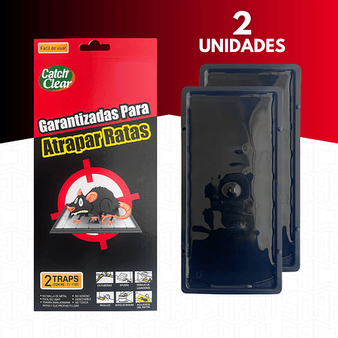 Trampa Pegajosa Ratón 2 Unidades Ratas Roedores Repelente 2