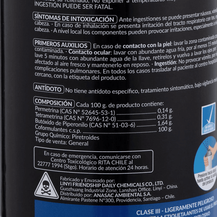 Voladores Y Rastreros Aerosol Descarga Total 150 Cc Anasac 9