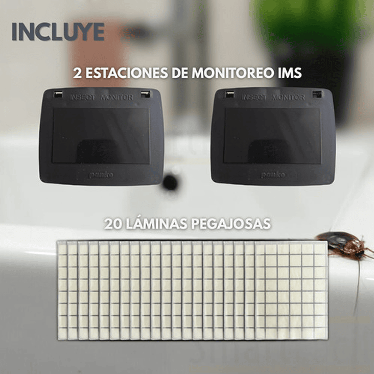 Trampas Adhesivas Cucarachas 20 Láminas Insective + 2 Bases 5