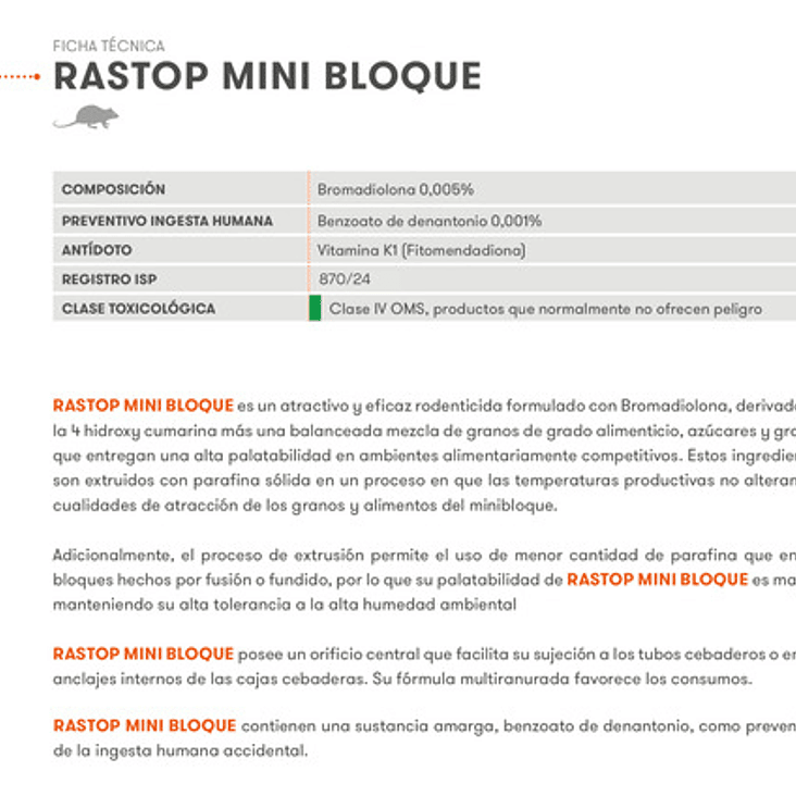 Kit Trampa Ratón 15 Tubos Cebaderos + 250 Gr. Bloque Rastop 6