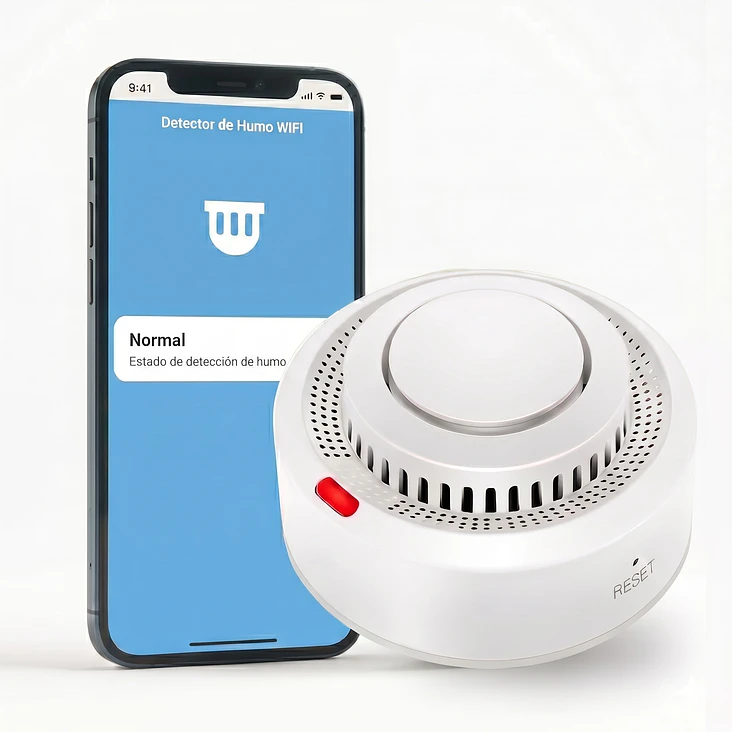 Detector De Humo Wifi Alarma Sensor Inalámbrico Incendio App 1