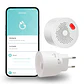 Detector Fuga Gas Wifi Sensor Alarma Sirena A Enchufe Pared - Miniatura 1