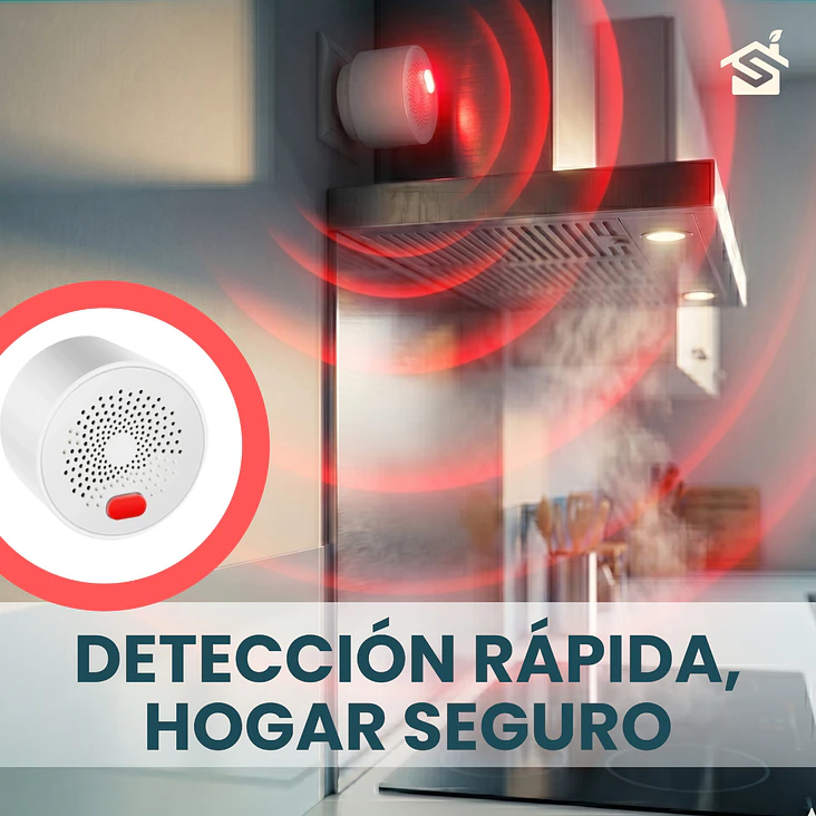 Detector Fuga Gas Wifi Sensor Alarma Sirena A Enchufe Pared 8