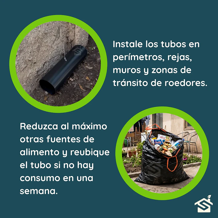 Kit Trampa Ratón 10 Tubos Cebaderos + 250 Gr. Bloque Rastop + Alambre 8