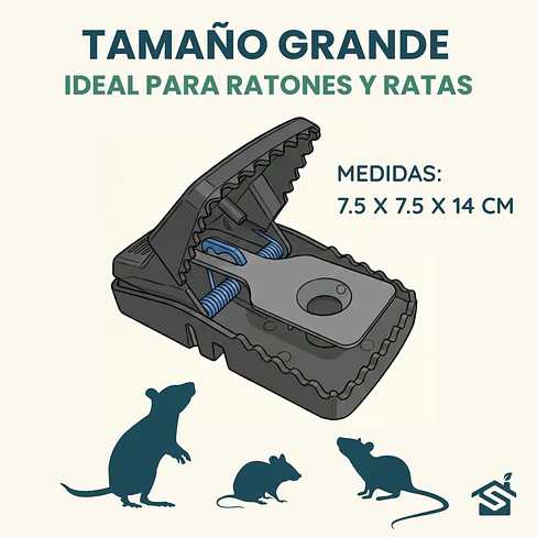 Trampas Rata Raton T-rex Grande De Golpe Pack 5u + Cebo Mantequilla Maní 8