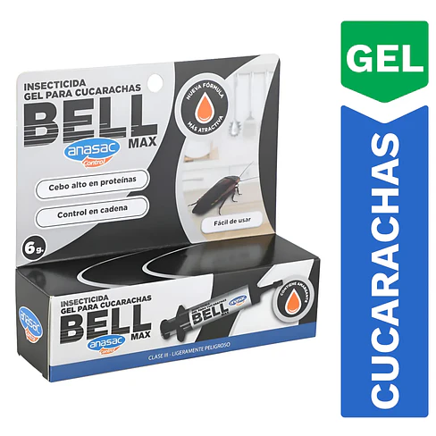 Gel Mata Cucarachas Bell Max 6gr. Baratas Cebo Trampa Anasac 1