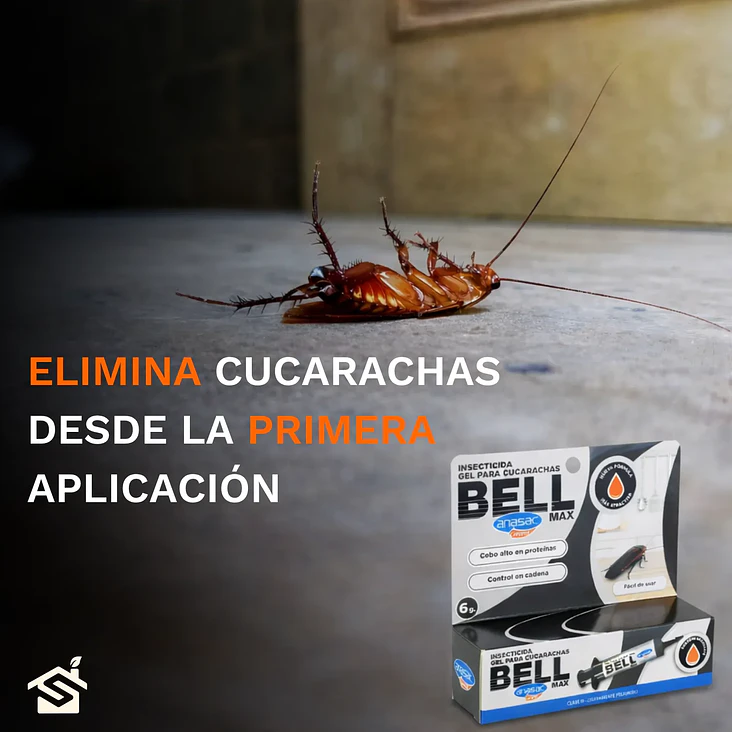 Gel Mata Cucarachas Bell Max 6gr. Baratas Cebo Trampa Anasac 2
