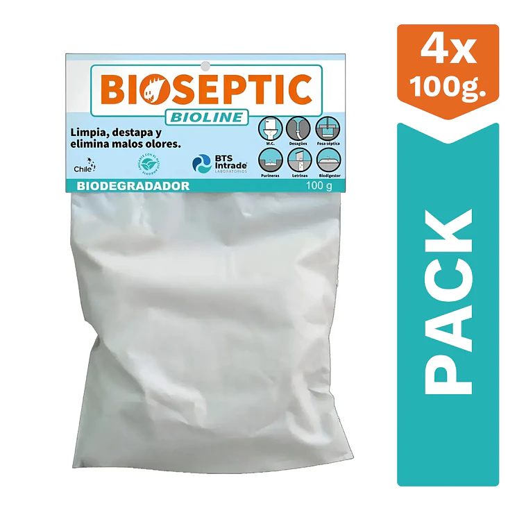 Bacterias Elimina Olores Limpia Fosa Séptica Bioseptic 4 Un. 1