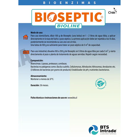 Bacterias Elimina Olores Limpia Fosa Séptica Bioseptic 4 Un. 8