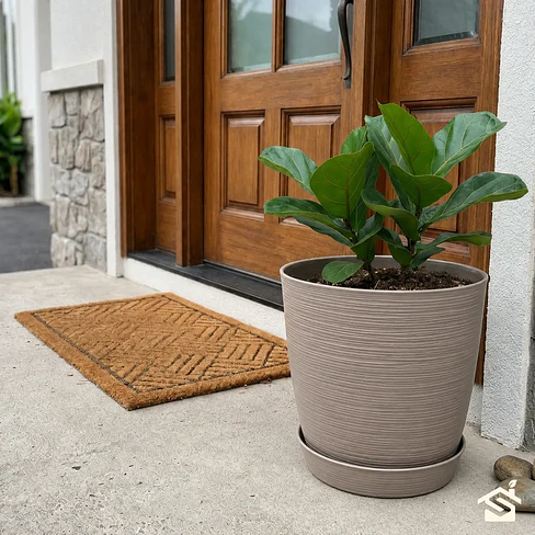 Macetero Stone 32cm Exterior Interior Jardín Estilo Piedra 10