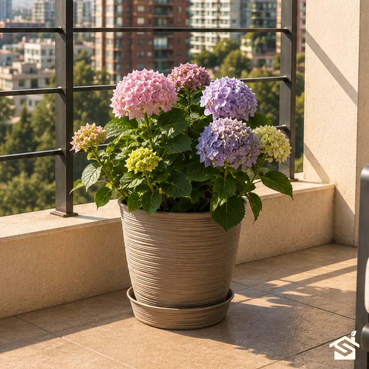 Macetero Stone 24cm Exterior Interior Jardín Estilo Piedra 19