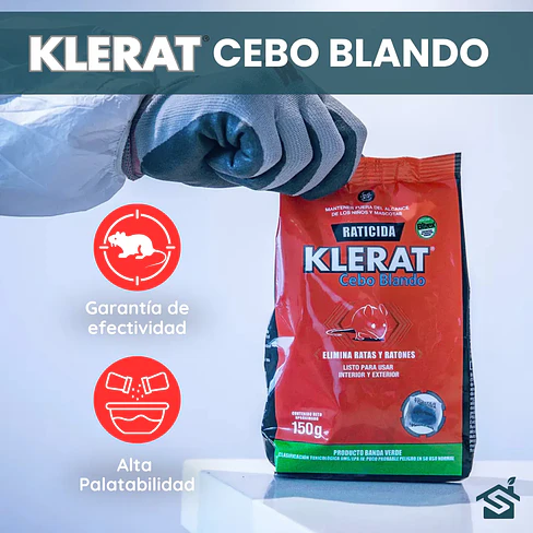 Trampa Ratón Kit Klerat Cebo Blando Pasta 150g + 10 Tubos Cebaderos 4