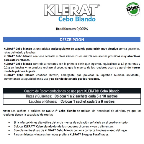 Trampa Ratón Kit Klerat Cebo Blando Pasta 150g + 10 Tubos Cebaderos 12
