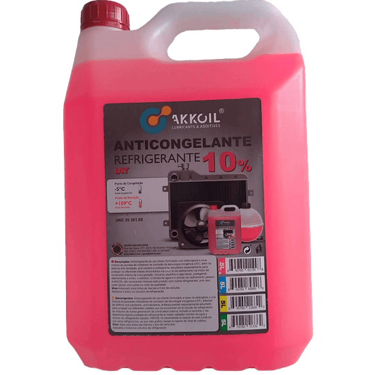 Anticongelante 10%  Rosa    5L