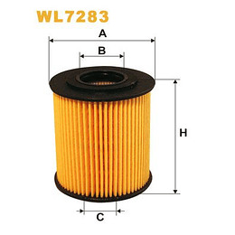 Filtro de Óleo Wix WL7283 (compatível mahle ox156D)