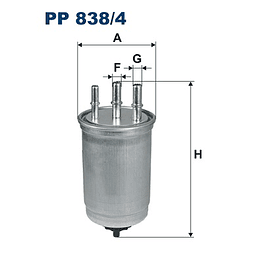 Filtro de Combustível Filtron PP838/4 (compatível Mahle KL446)