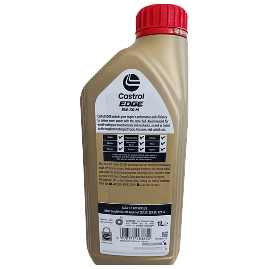 Óleo castrol Edge 5w30 M 1L