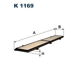 Filtro de habitáculo Filtron Fil-K1169( filtro de partículas) 