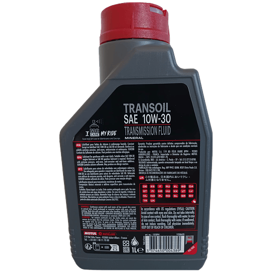 Motul transoil 10w30 1L ( transmissão Moto) 1L